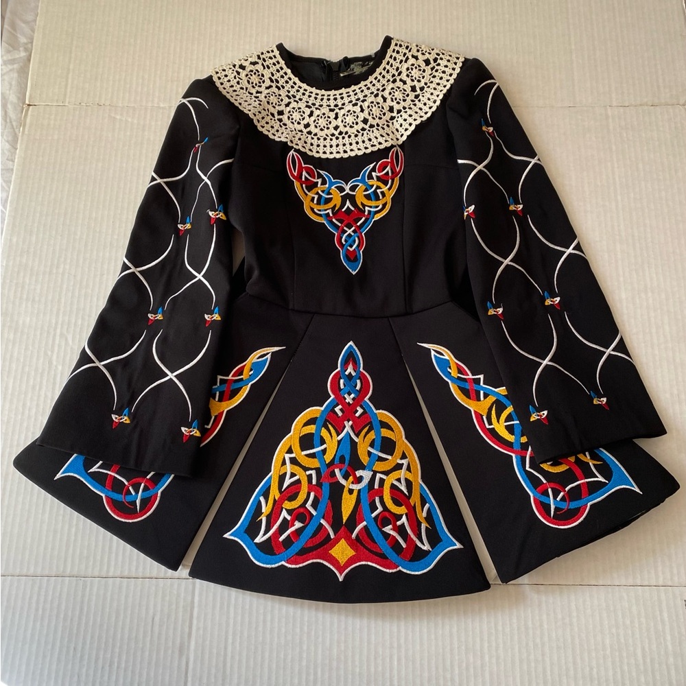 Irish Step Dance Costume with Cape Piece Custom Design Size XS